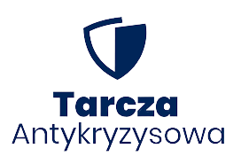 logo tarcza czarne z napisem na dole